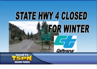 Ebbetts Pass (State Route 4) Closed for Winter